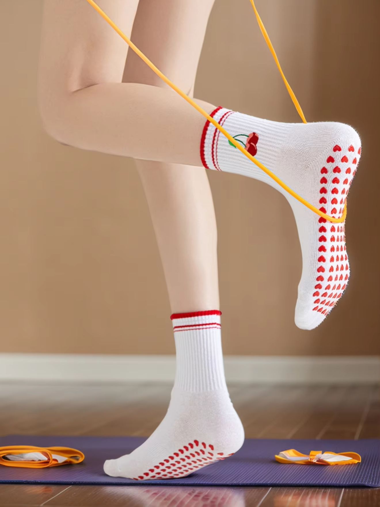 Yoga & Fitness Center - 1 пара профессиональных носков для йоги,