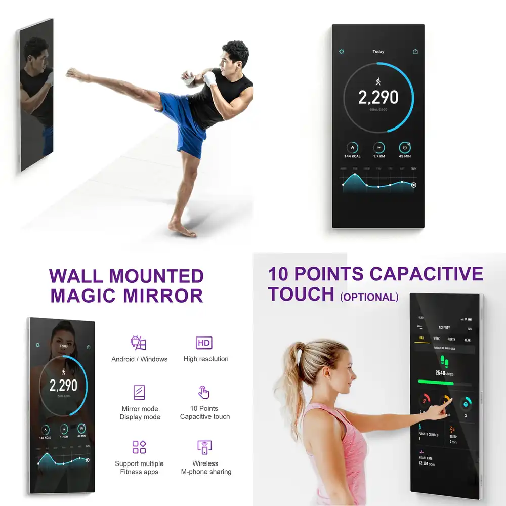Настенное интерактивное зеркал – обзор и цена Yoga Fitness App